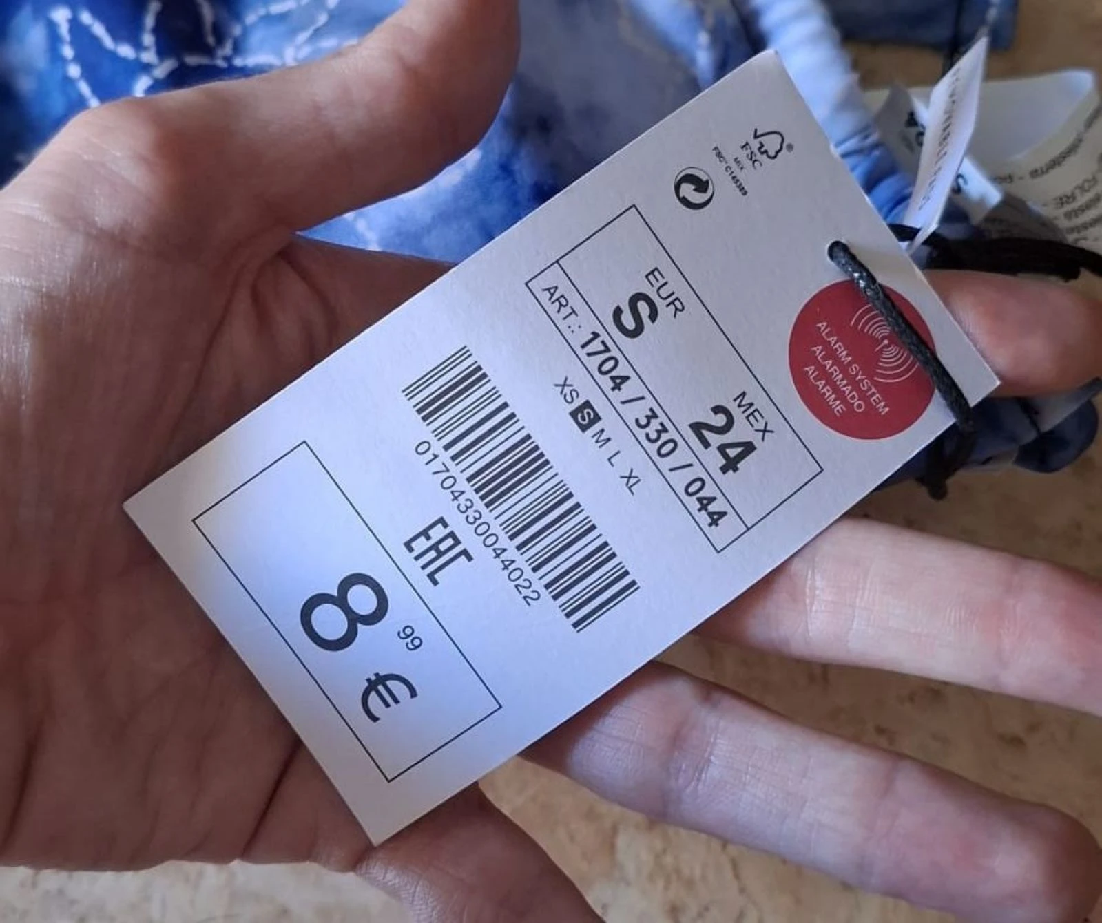 Printed blue bandeau bikini top limited edition Y2K – photo 4